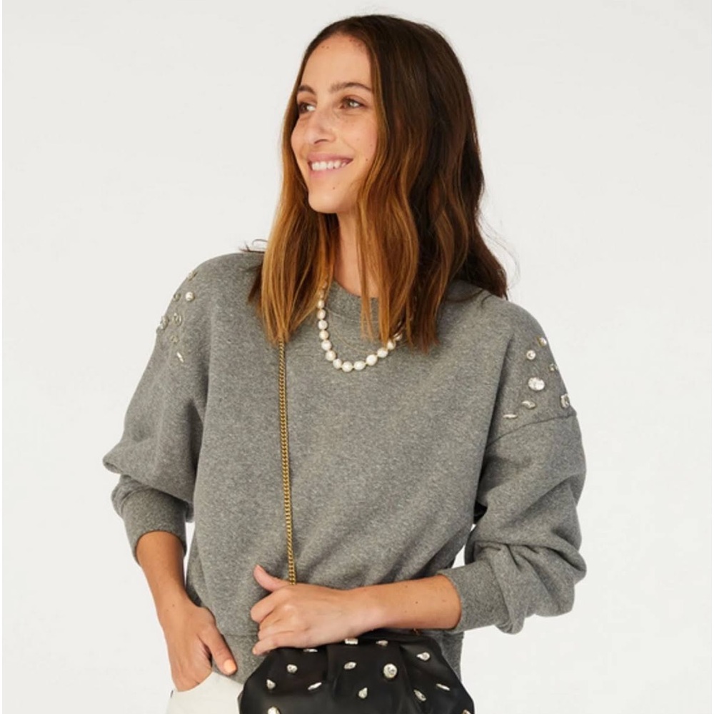 Clare V Le Drop sweatshirt. Medium. Grey.